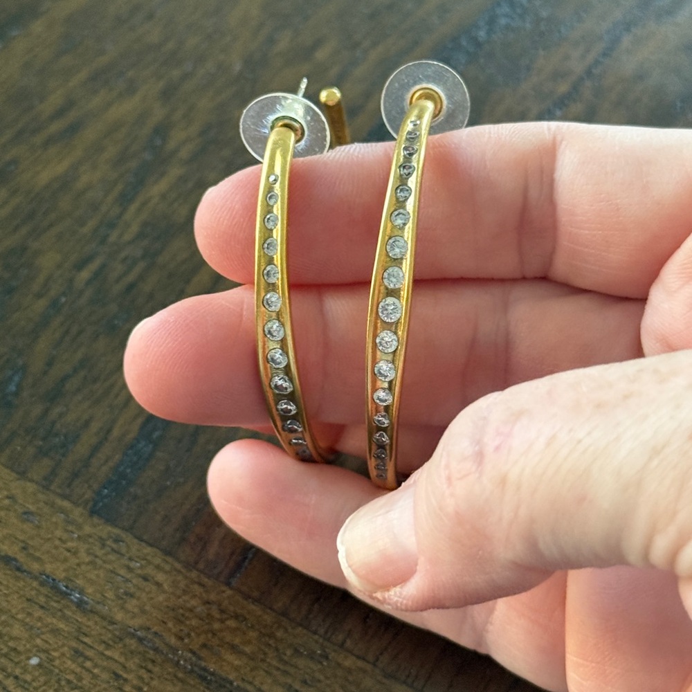 Kendra Scott Selena Gold crystal Hoop Earrings